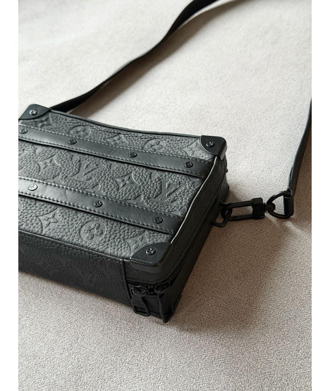 LOUIS VUITTON Черная кожаная сумка на плечо, фото 2
