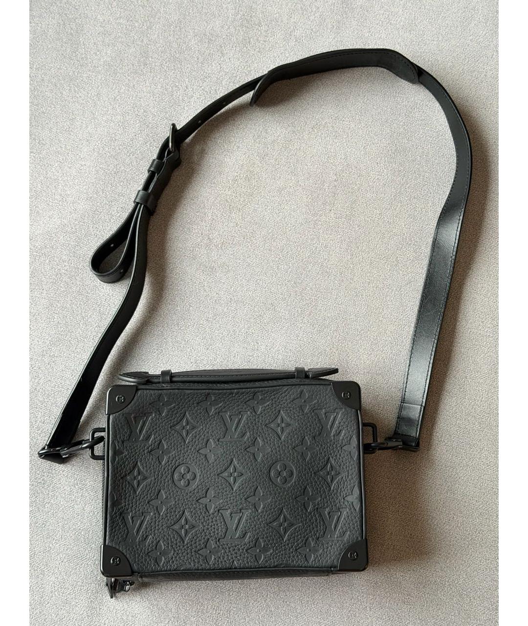 LOUIS VUITTON Черная кожаная сумка на плечо, фото 4