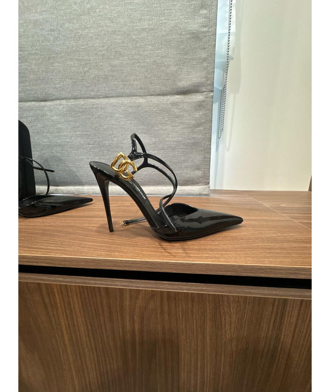 DOLCE&GABBANA Черные туфли из лакированной кожи, фото 5