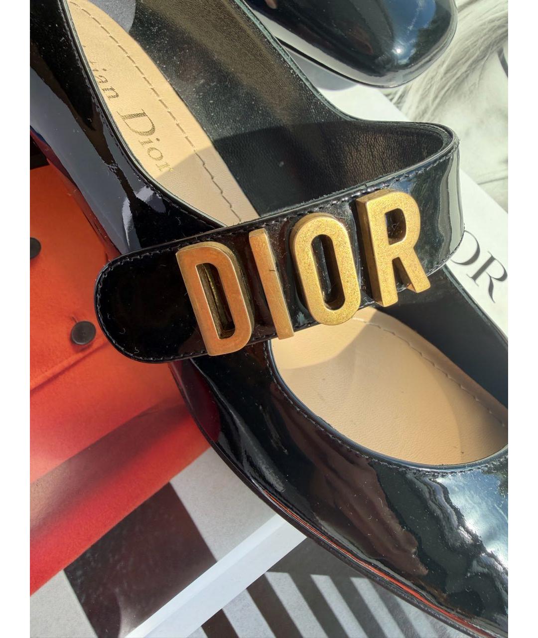CHRISTIAN DIOR Черные туфли из лакированной кожи, фото 8