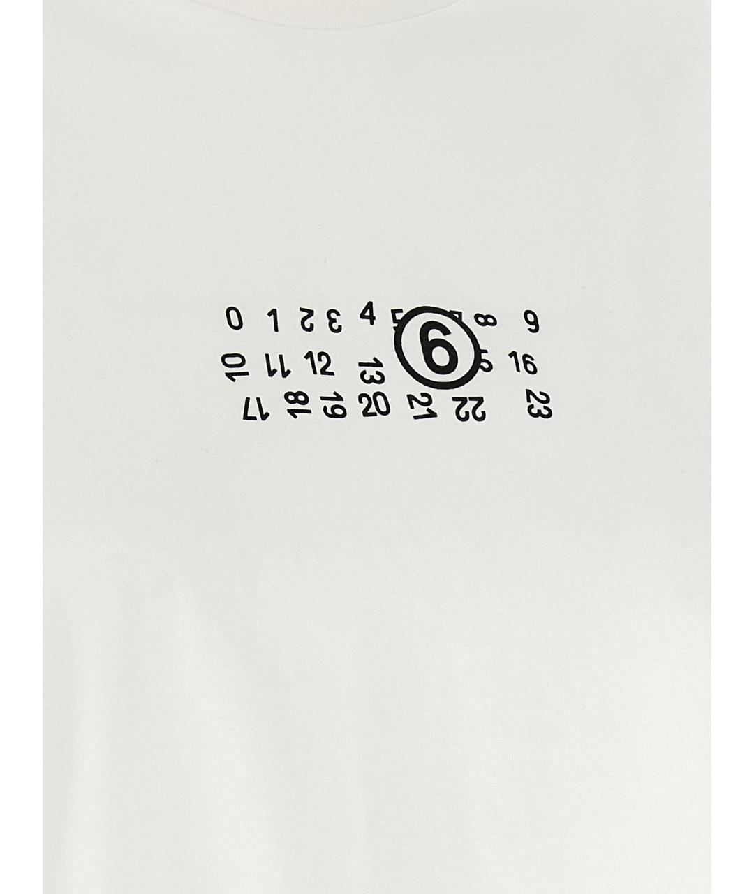 MM6 MAISON MARGIELA Белая хлопковая футболка, фото 4