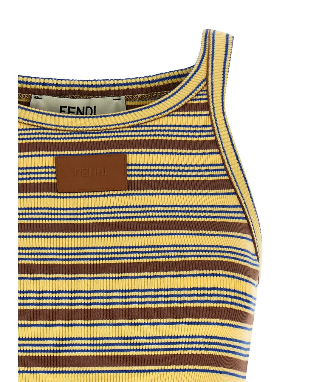 FENDI Мульти хлопковая майка, фото 3