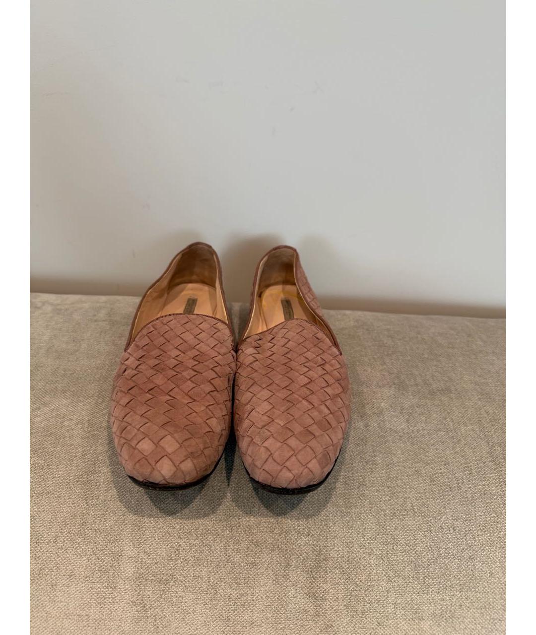 BOTTEGA VENETA Розовые замшевые балетки, фото 2
