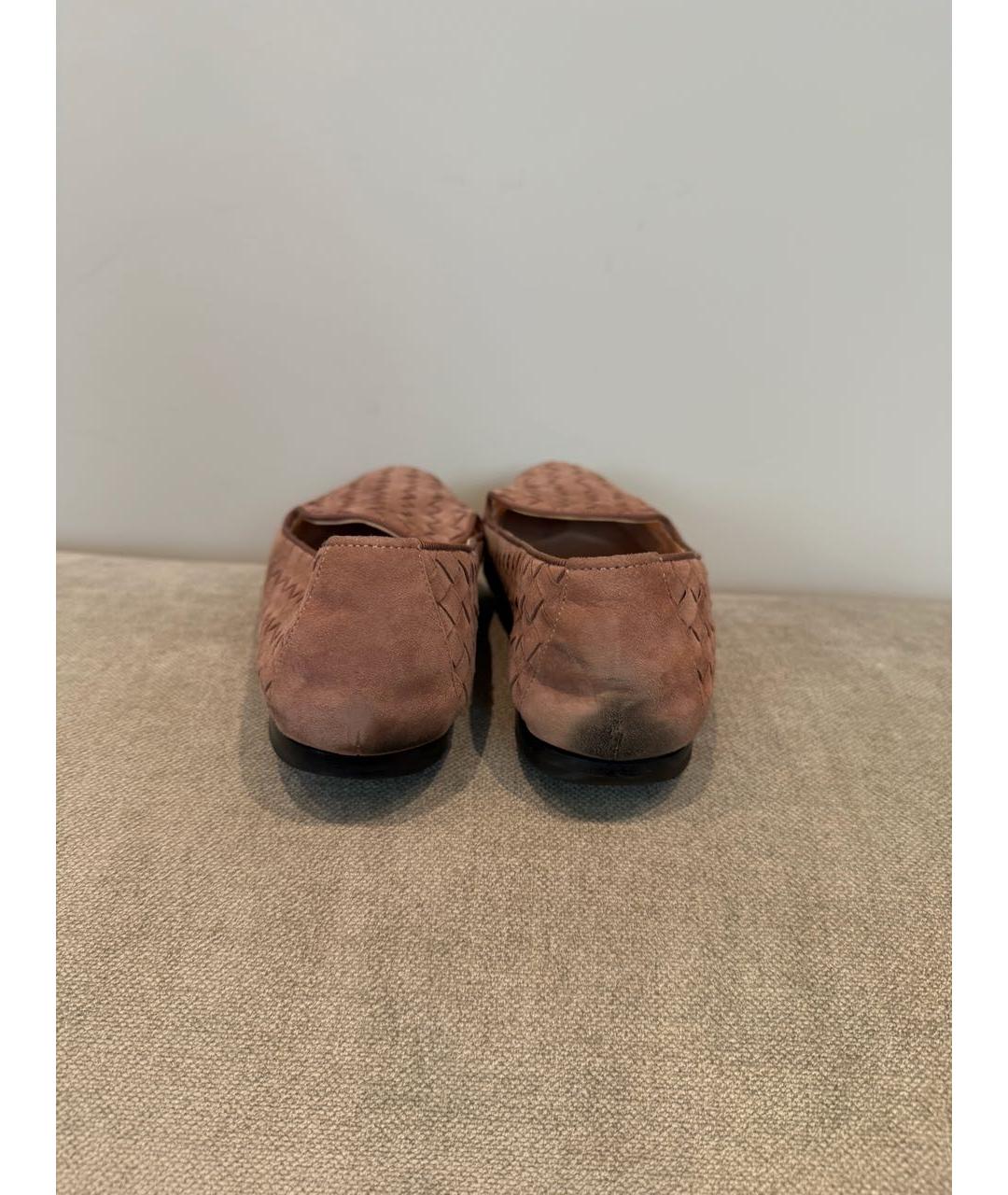 BOTTEGA VENETA Розовые замшевые балетки, фото 4