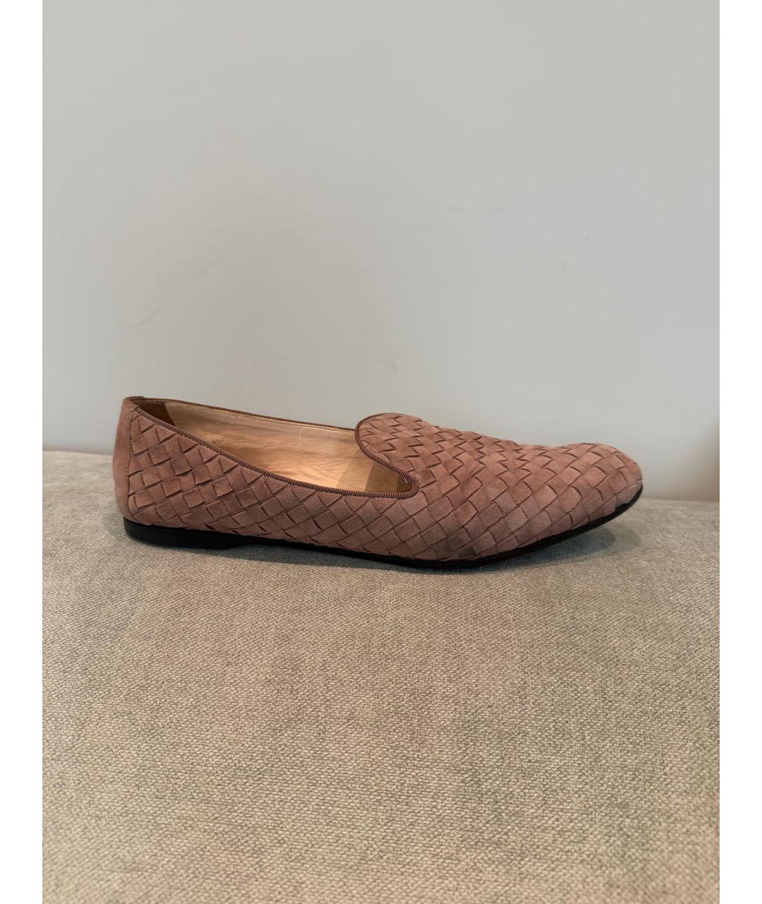 BOTTEGA VENETA Розовые замшевые балетки, фото 5
