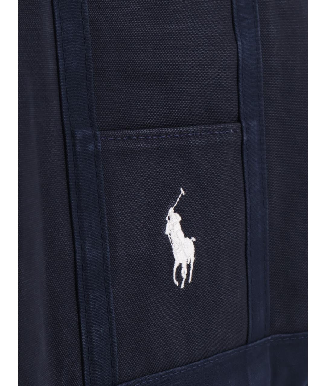 POLO RALPH LAUREN Синяя сумка тоут, фото 5