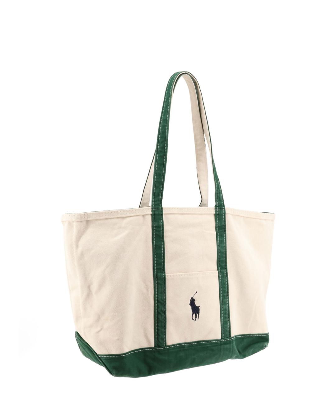 POLO RALPH LAUREN Белая сумка тоут, фото 3
