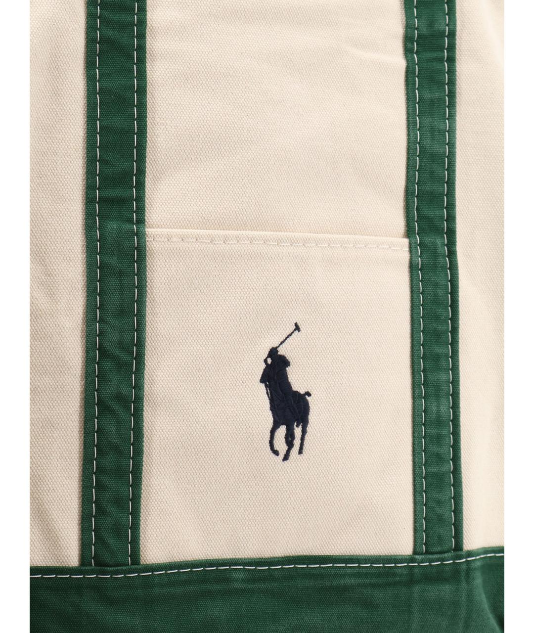 POLO RALPH LAUREN Белая сумка тоут, фото 5