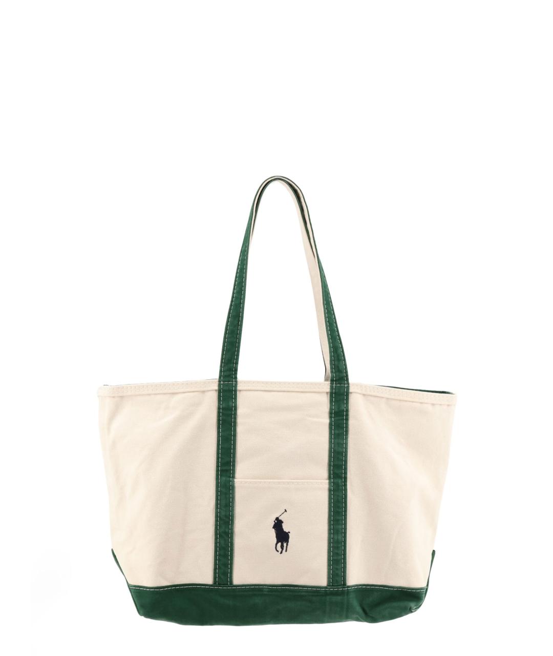 POLO RALPH LAUREN Белая сумка тоут, фото 1