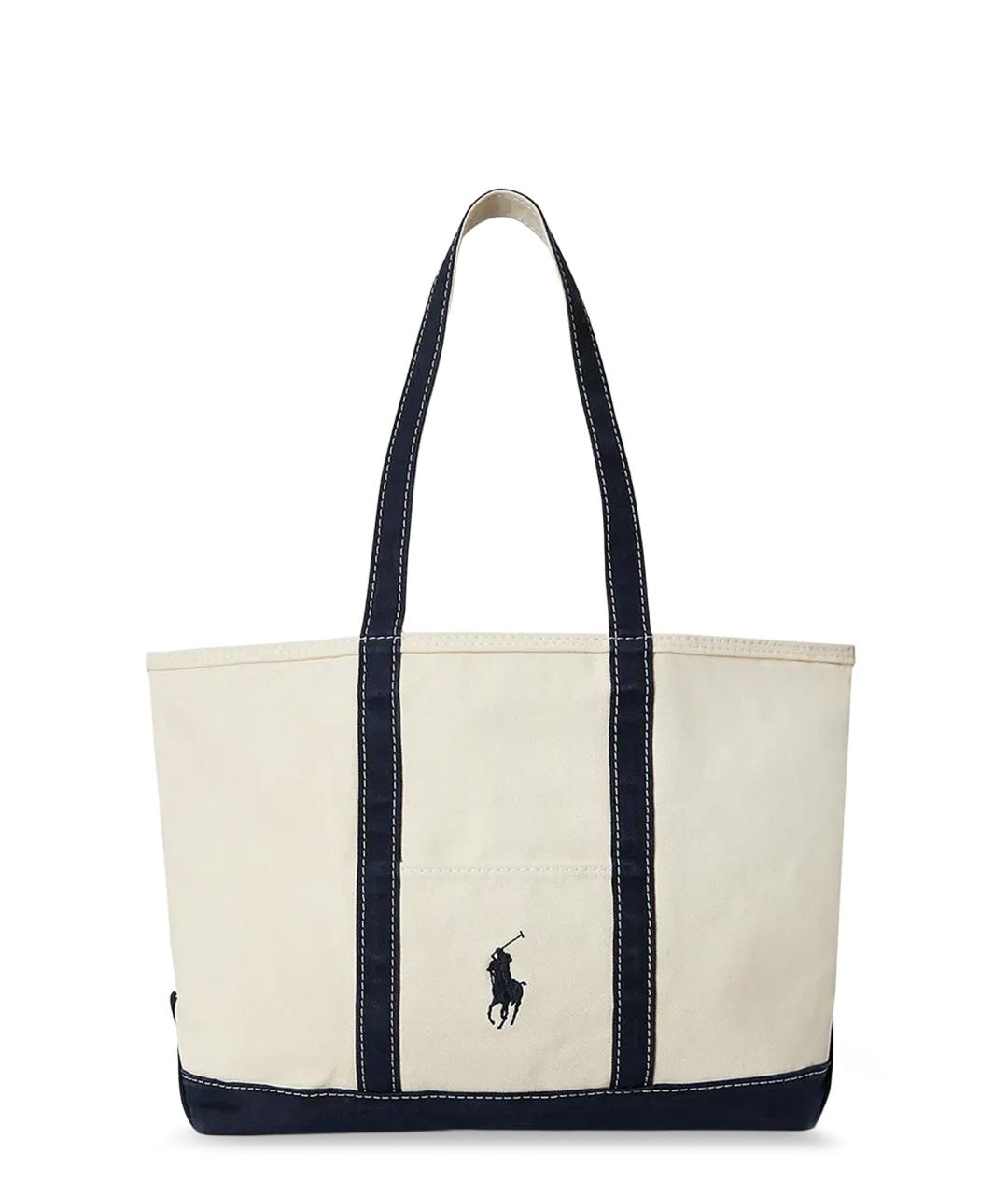 POLO RALPH LAUREN Белая сумка тоут, фото 1