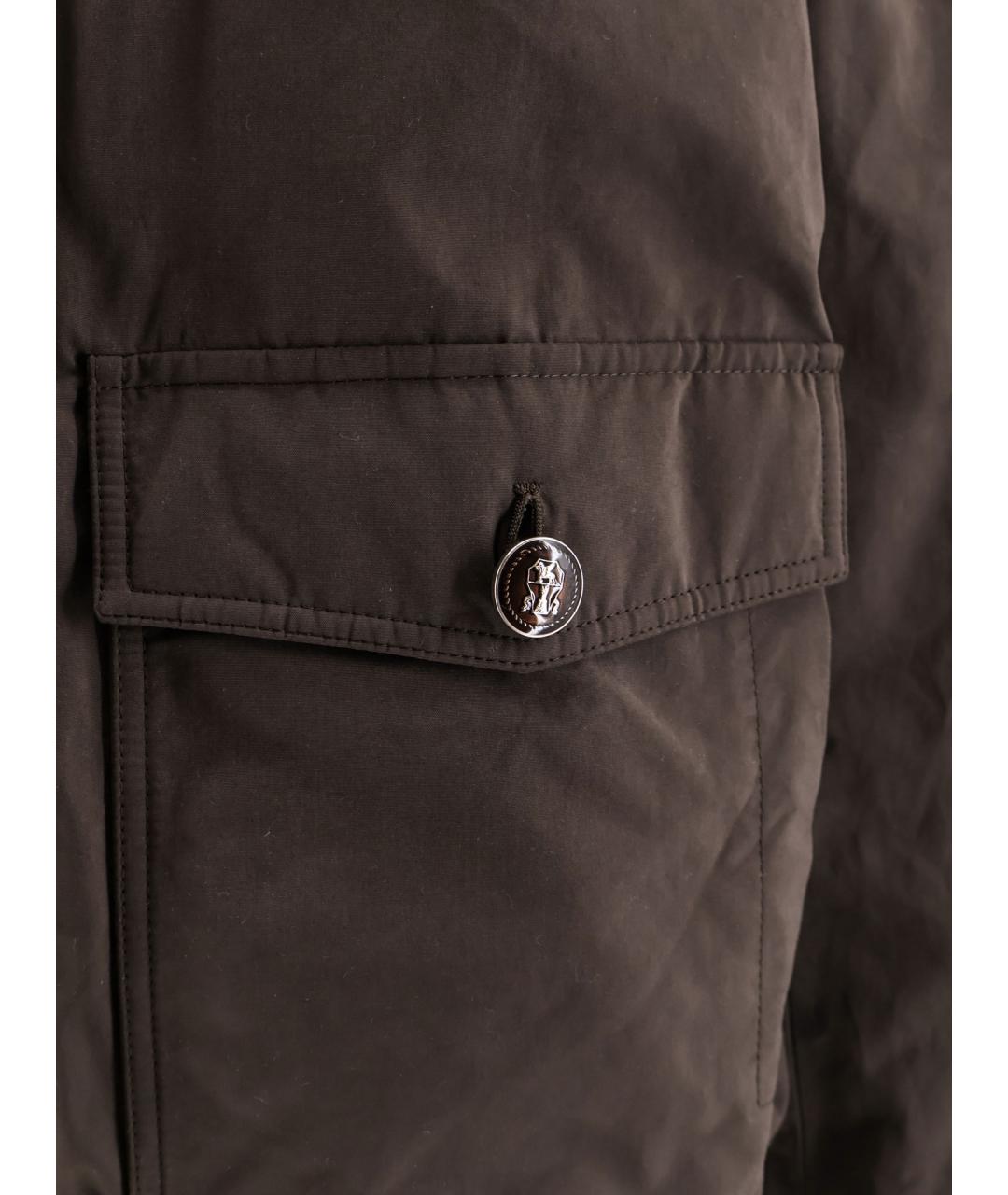 BRUNELLO CUCINELLI Коричневая хлопковая куртка, фото 3