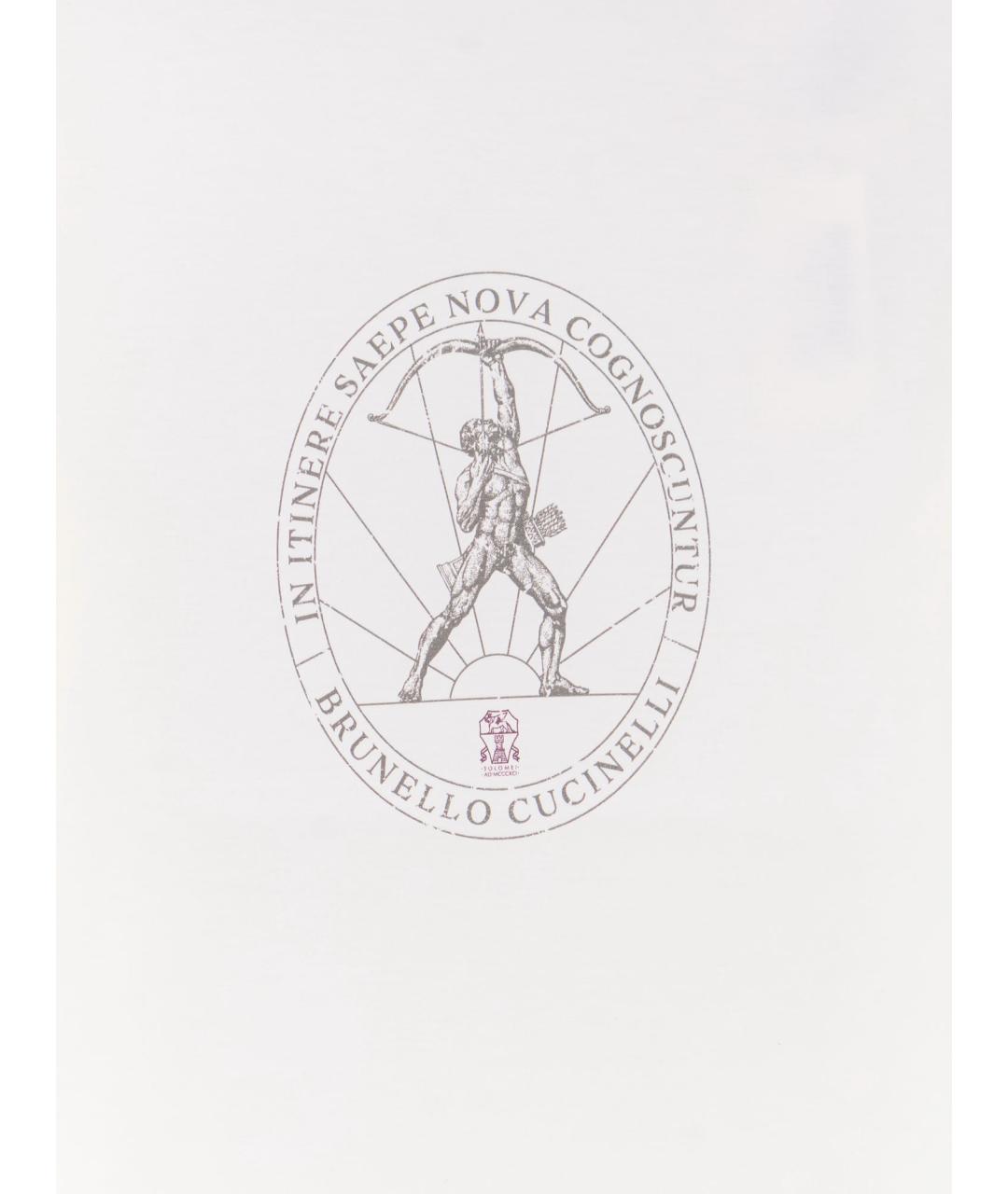 BRUNELLO CUCINELLI Белая хлопковая футболка, фото 3