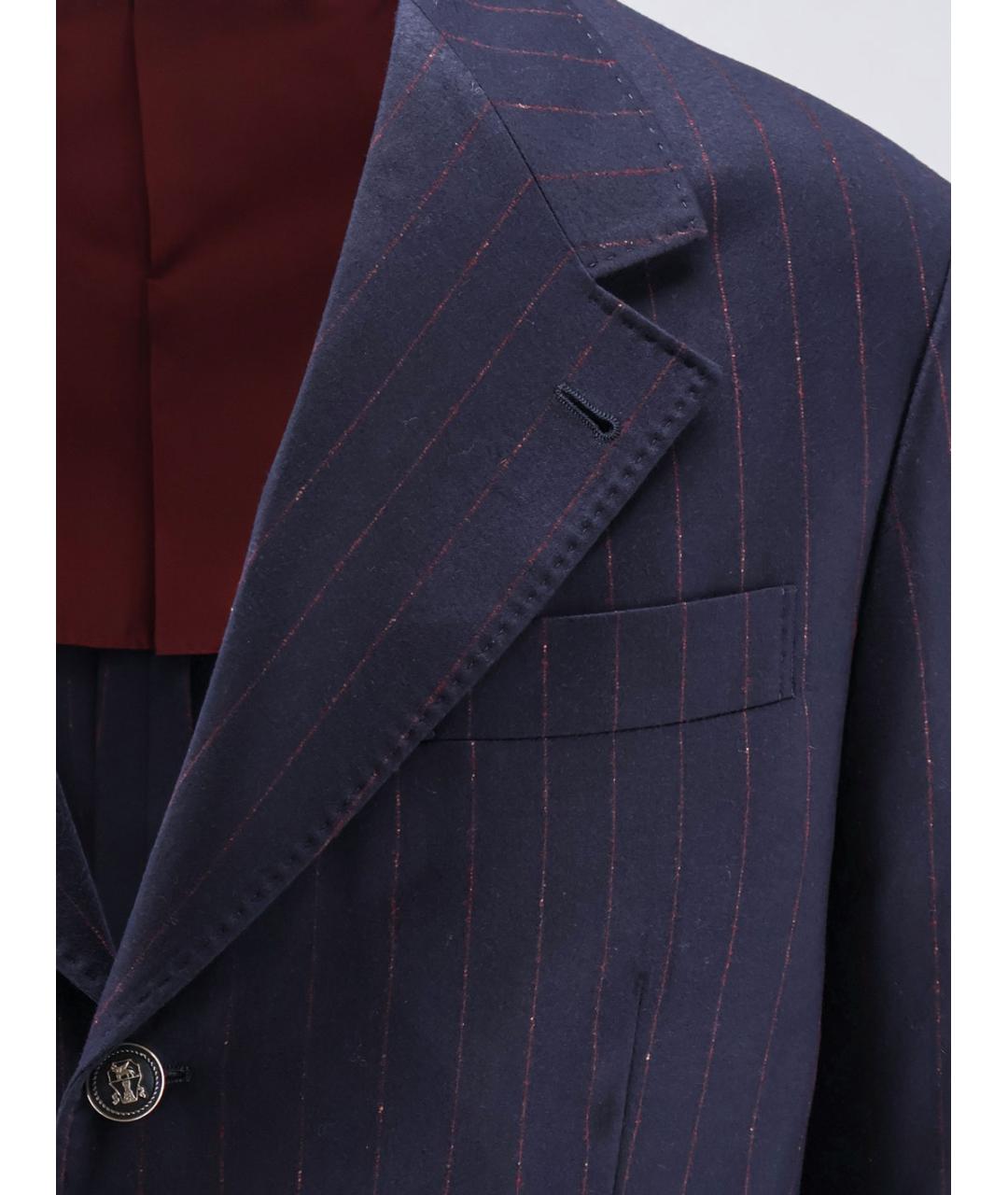BRUNELLO CUCINELLI Темно-синий классический костюм, фото 3