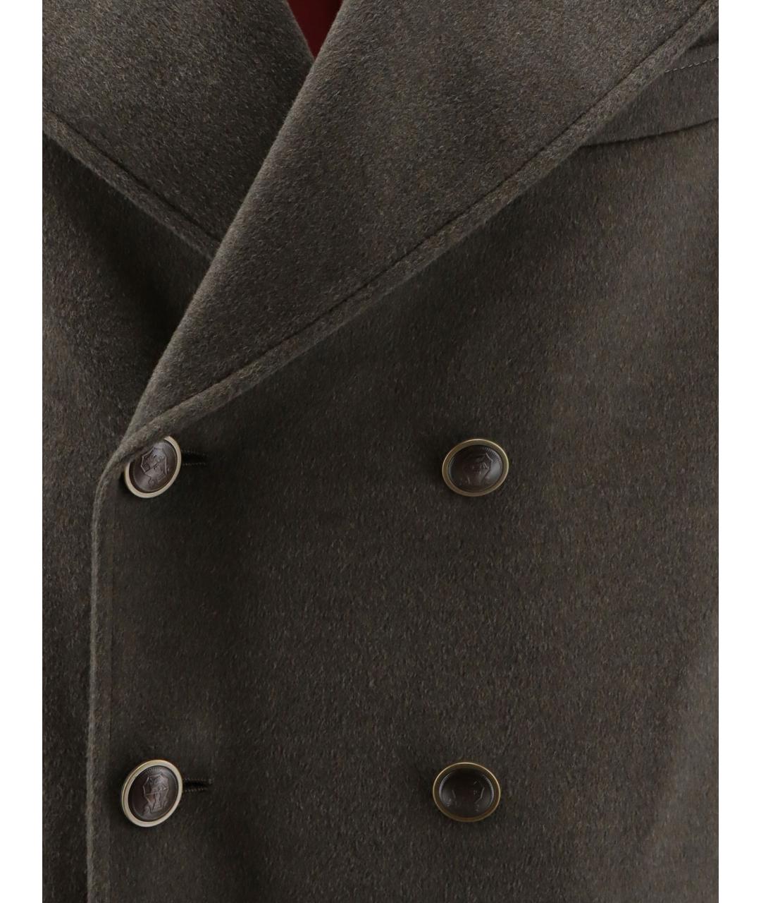 BRUNELLO CUCINELLI Коричневое шерстяное пальто, фото 3