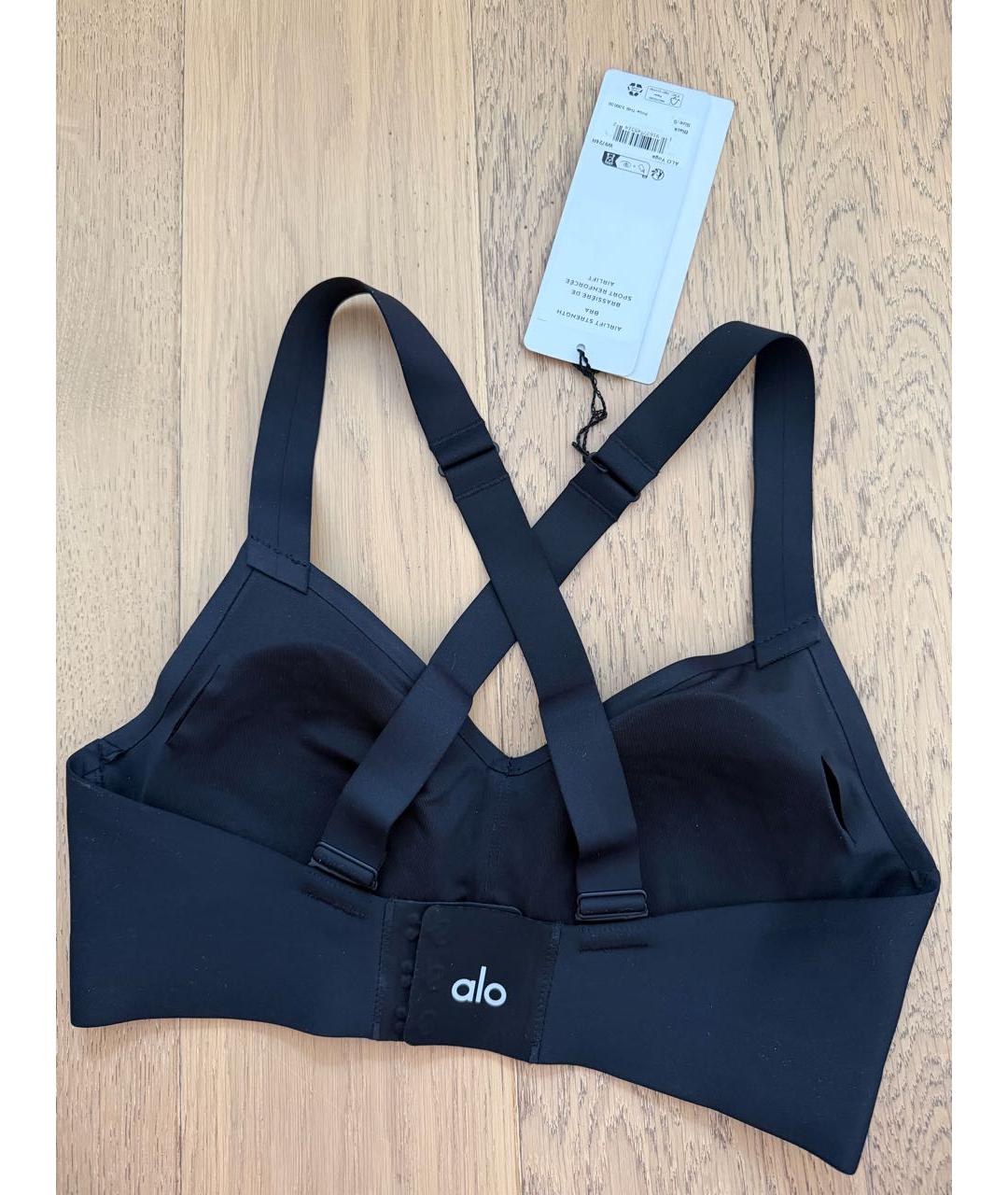 ALO YOGA Черные полиэстеровые спортивные брюки и шорты, фото 3