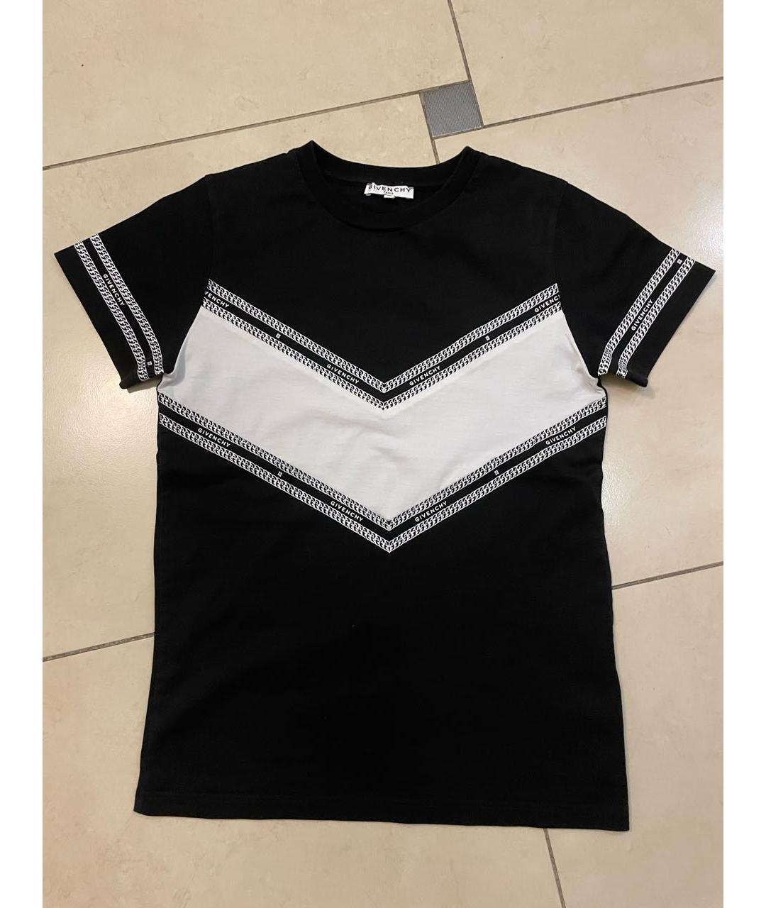 GIVENCHY Черная хлопковая детская футболка, фото 5