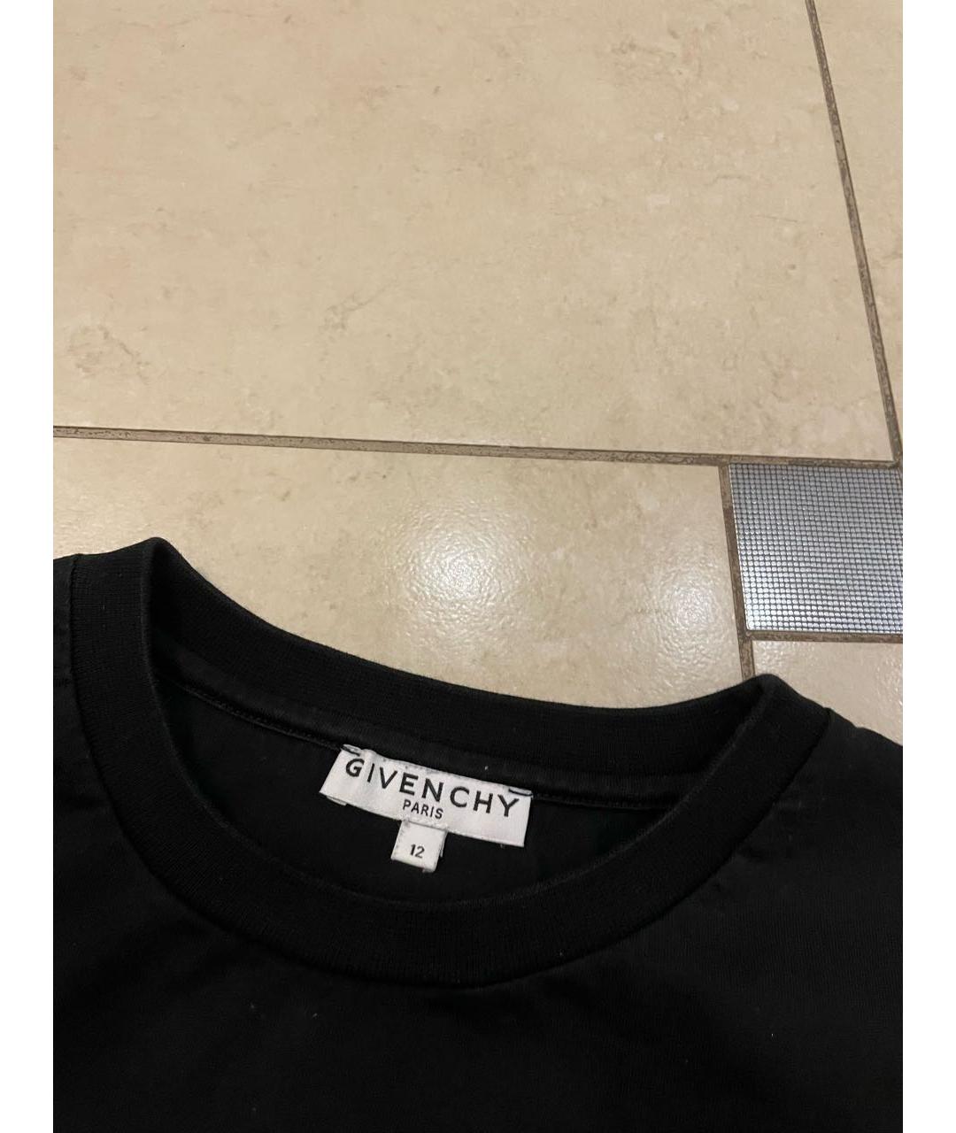 GIVENCHY Черная хлопковая детская футболка, фото 3