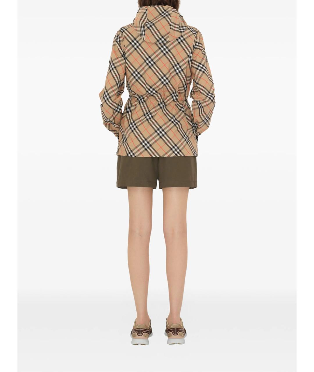 BURBERRY Бежевая полиэстеровая куртка, фото 3