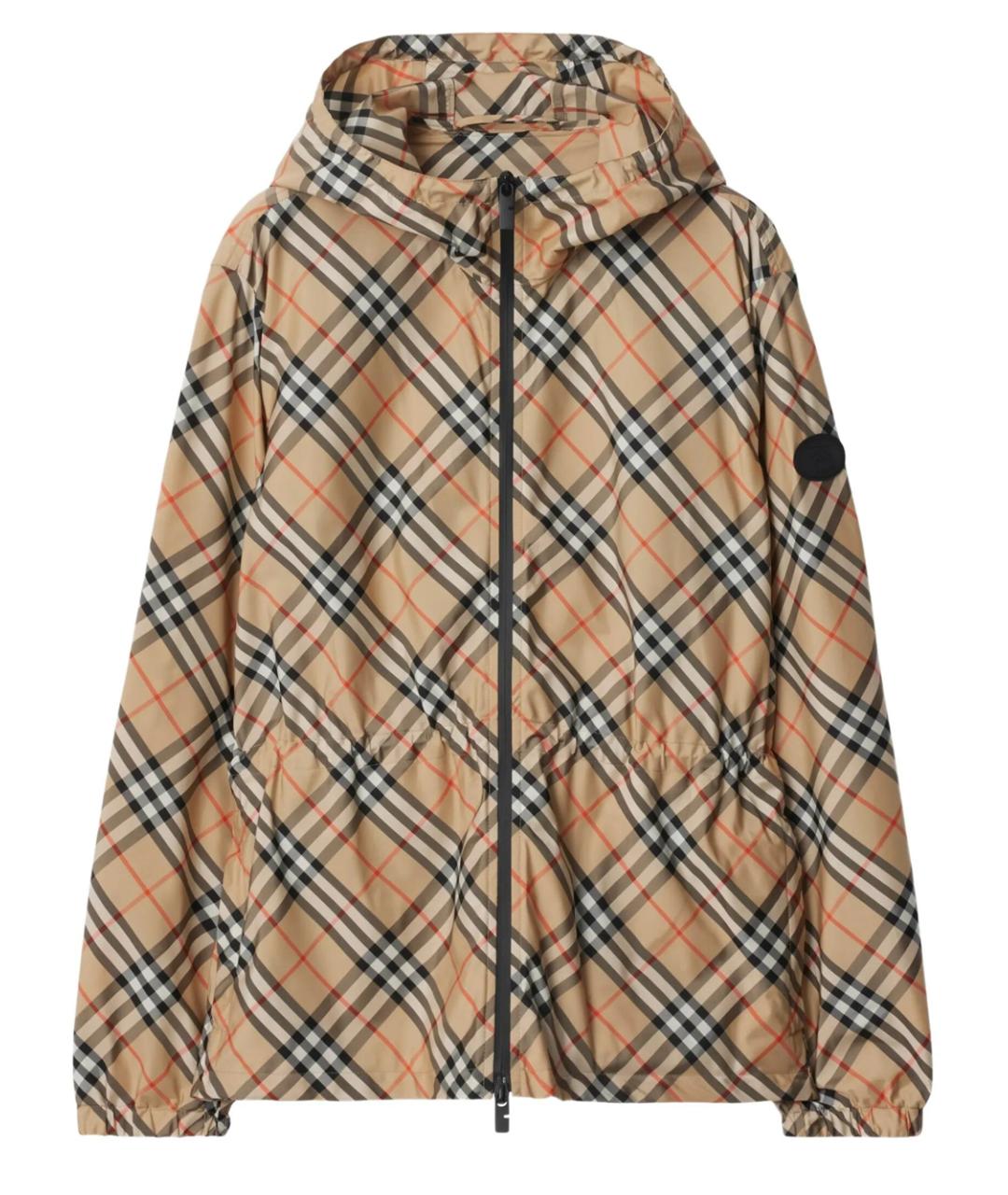 BURBERRY Бежевая полиэстеровая куртка, фото 1