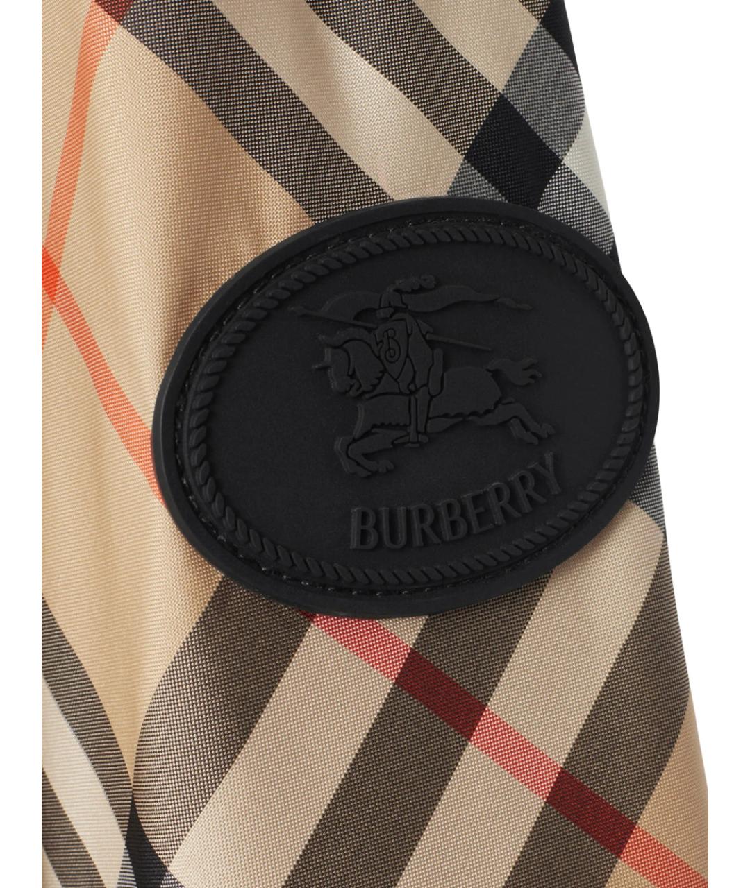 BURBERRY Бежевая полиэстеровая куртка, фото 5