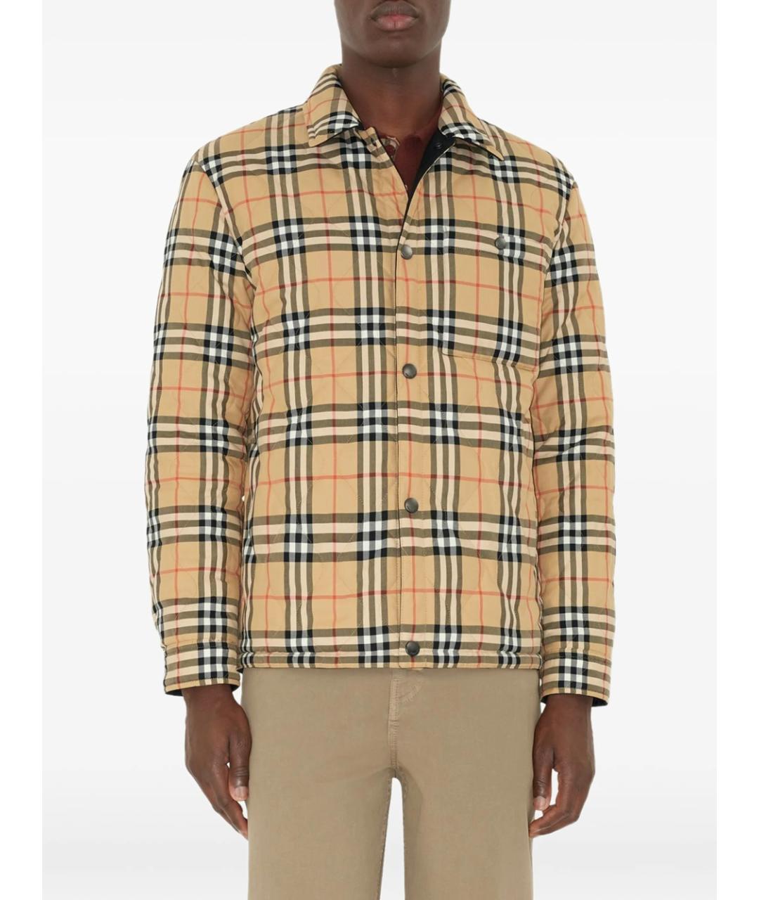 BURBERRY Черная полиамидовая куртка, фото 2