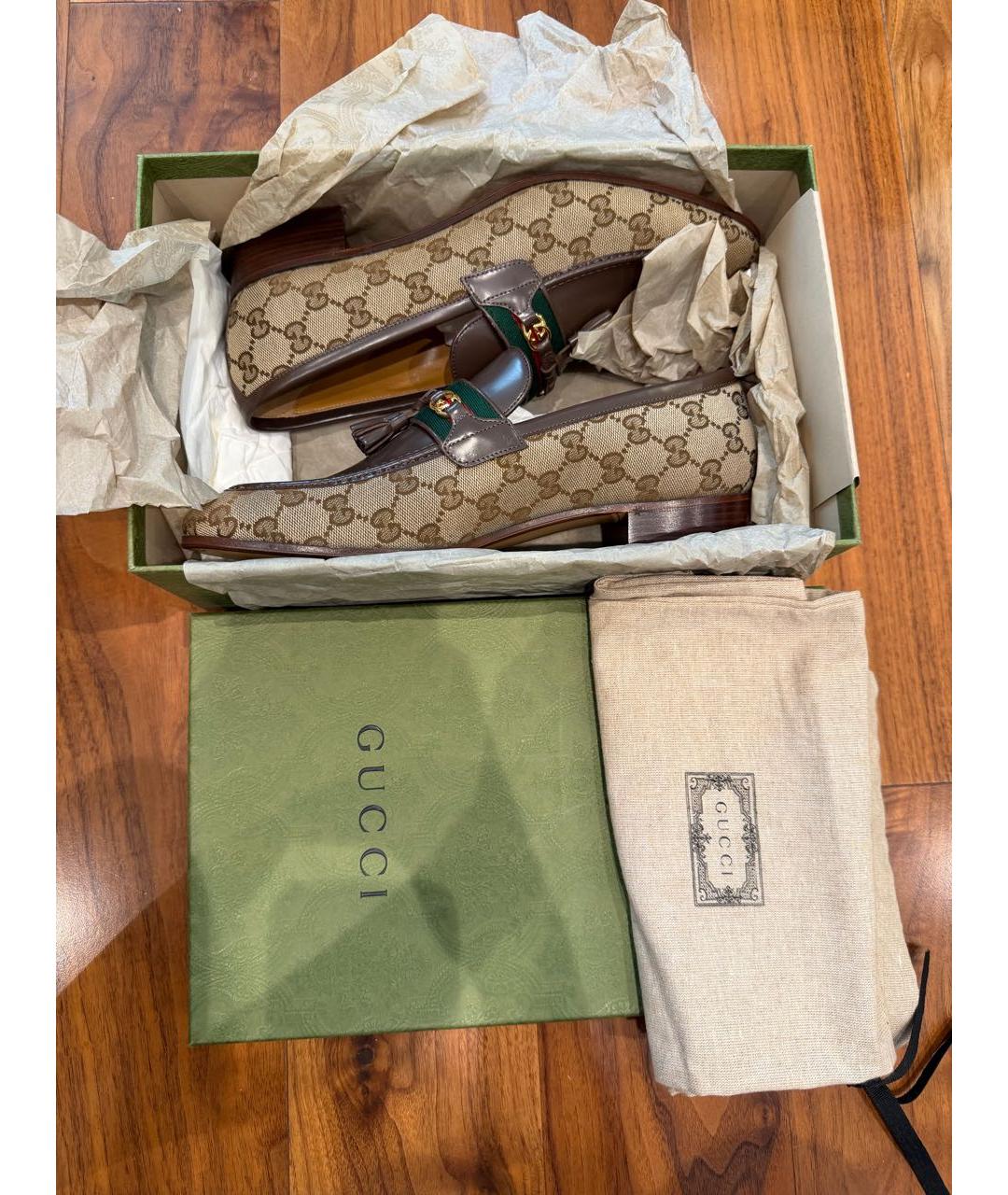 GUCCI Коричневые лоферы, фото 6
