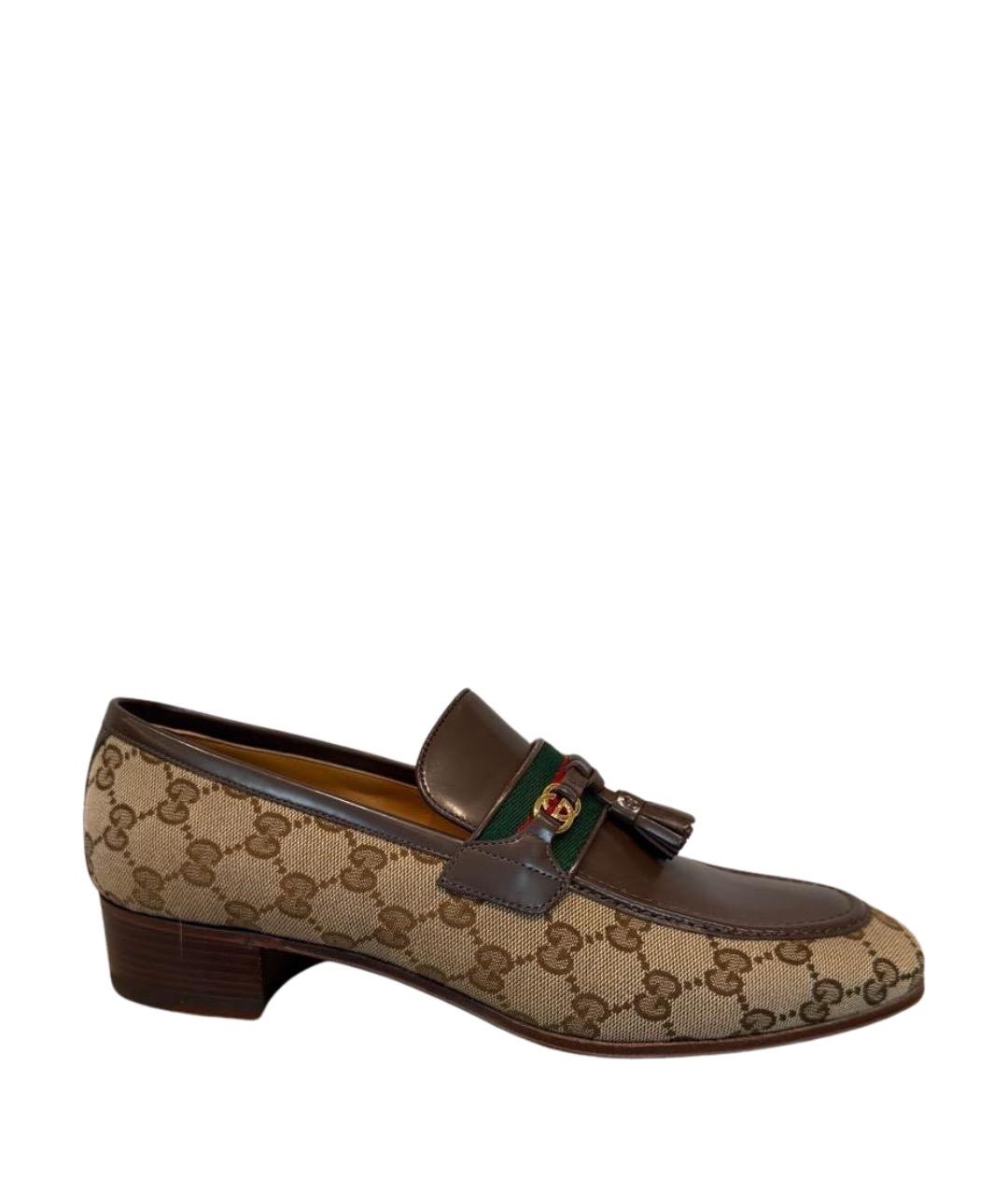 GUCCI Коричневые лоферы, фото 1