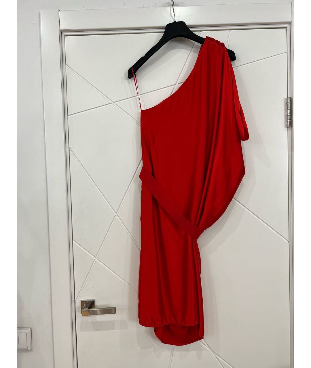LANVIN Красное шелковое платье, фото 4