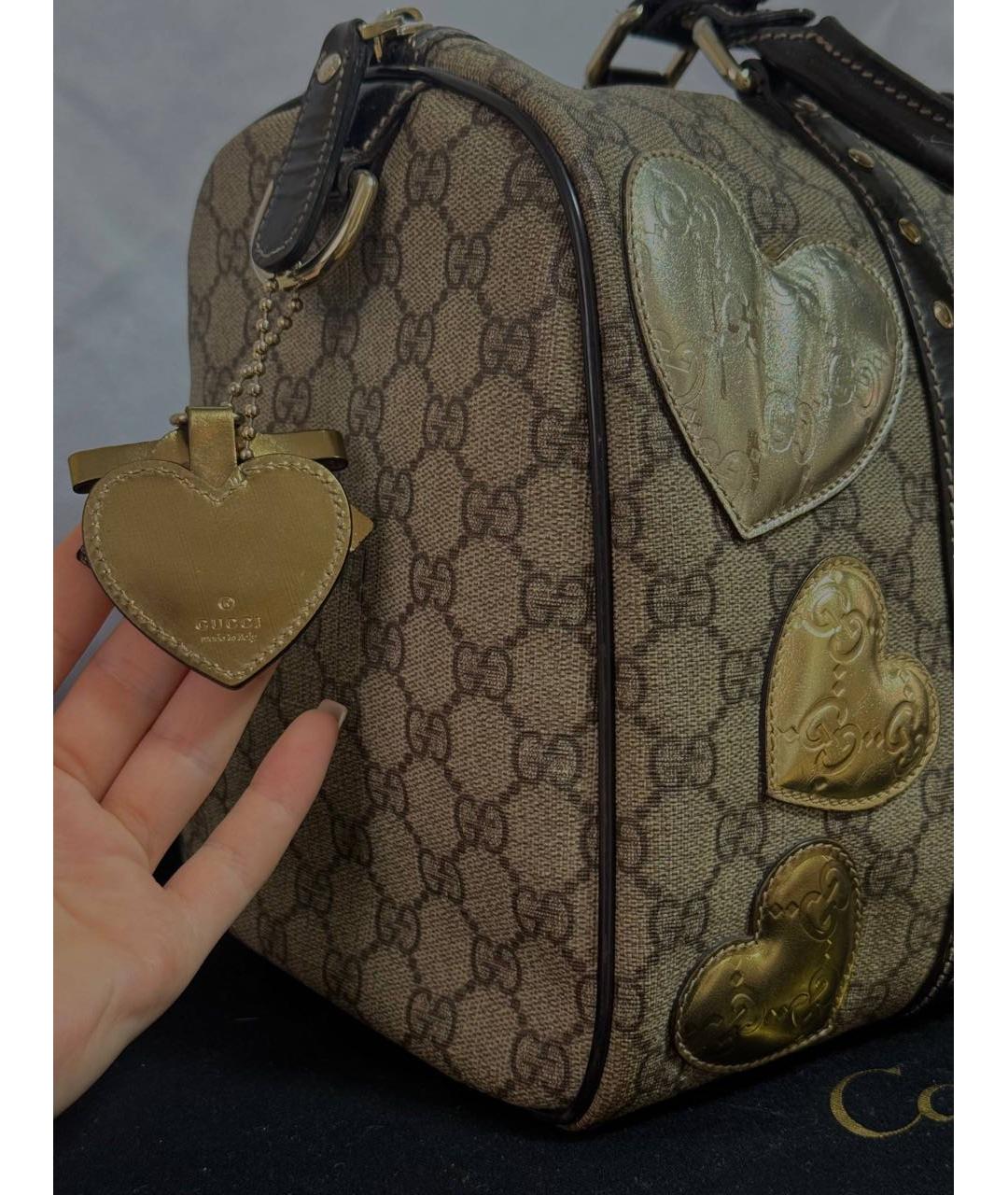GUCCI Коричневая сумка с короткими ручками, фото 5