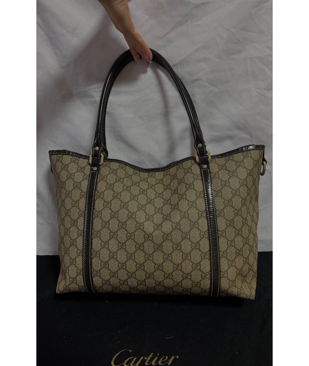 GUCCI Бежевая сумка тоут, фото 3