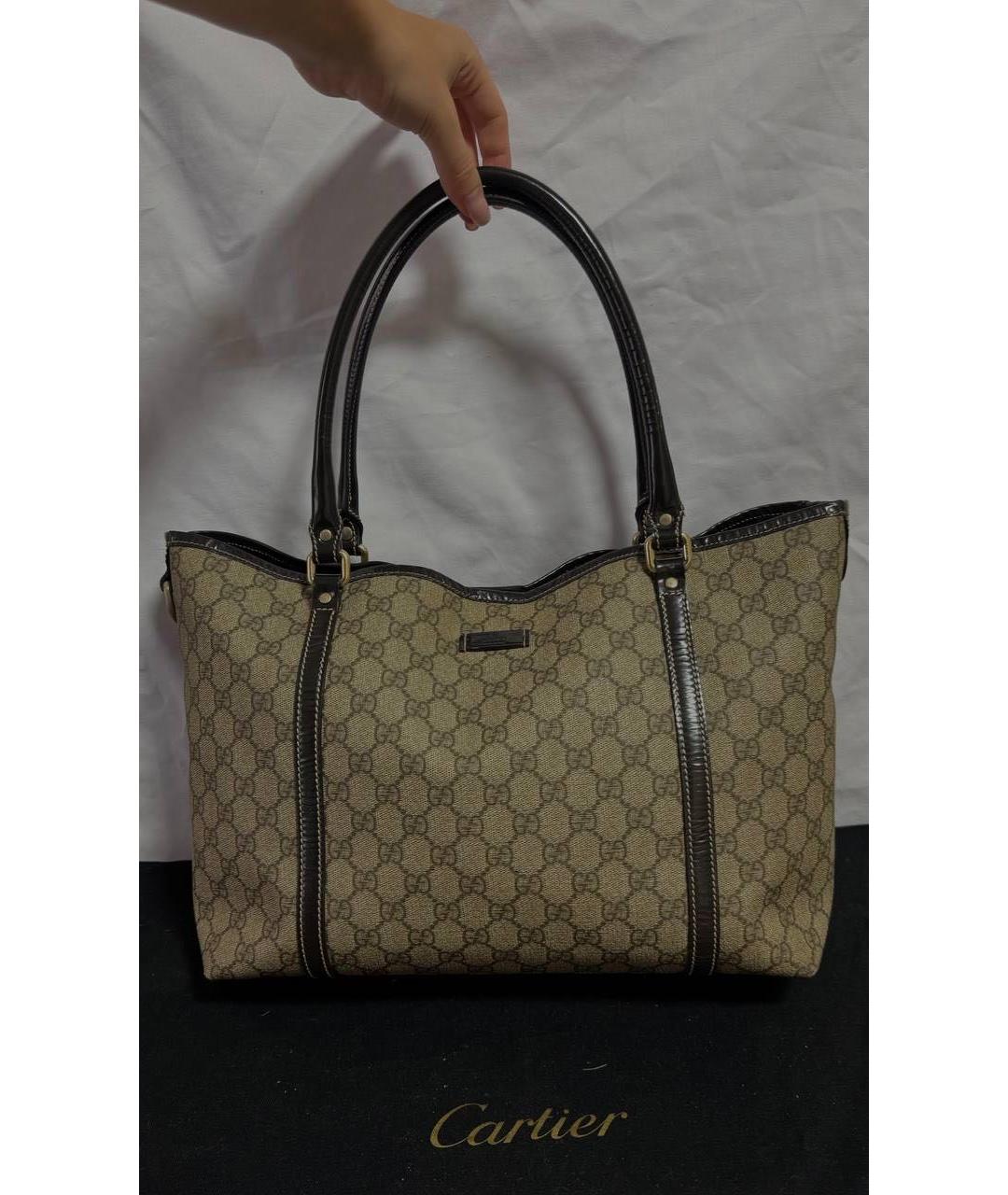 GUCCI Бежевая сумка тоут, фото 5