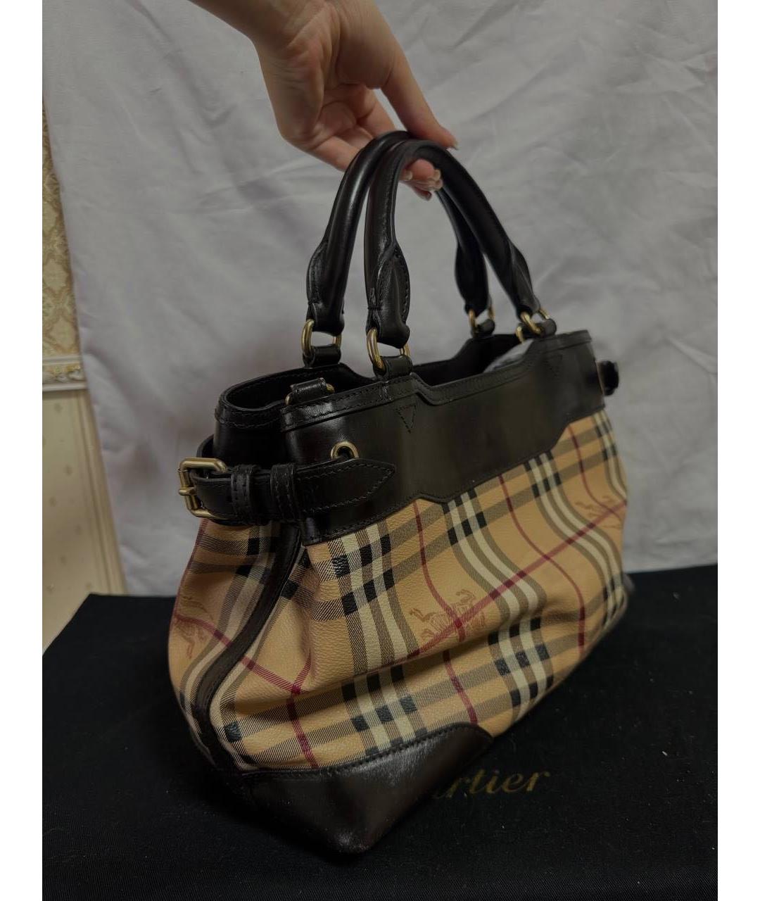 BURBERRY Черная сумка с короткими ручками, фото 2