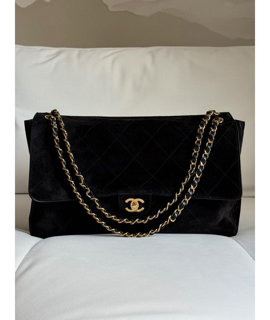 CHANEL Черная замшевая сумка через плечо, фото 2
