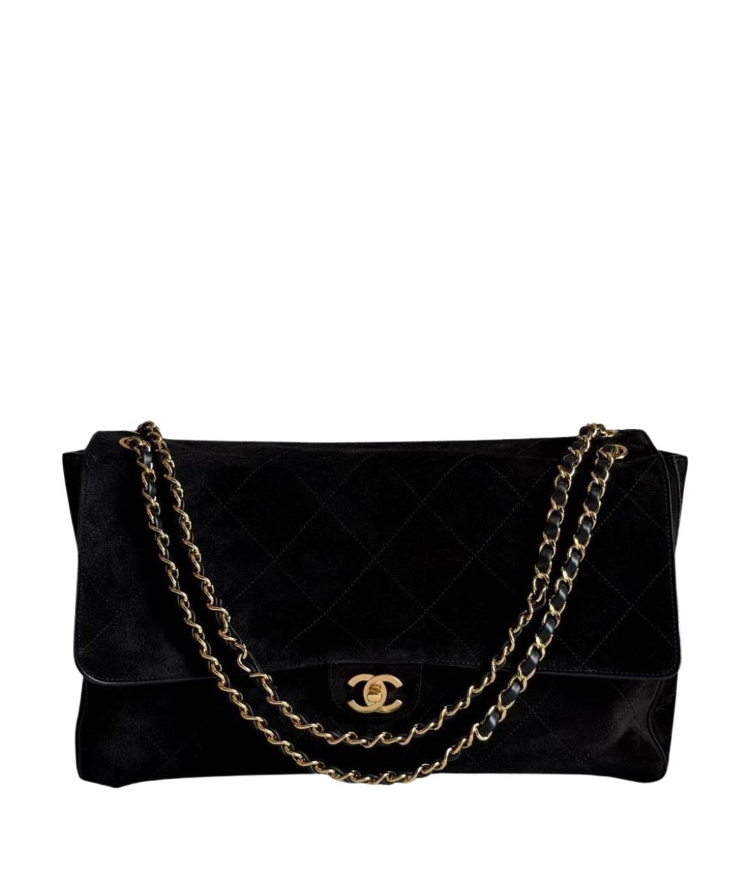 CHANEL Черная замшевая сумка через плечо, фото 1