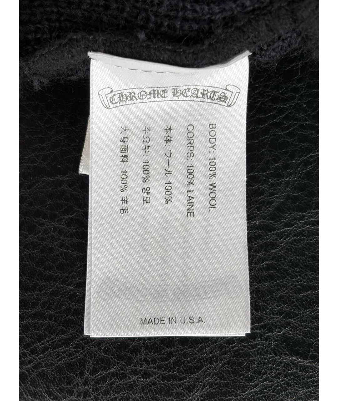 CHROME HEARTS Черная шерстяная шапка, фото 3