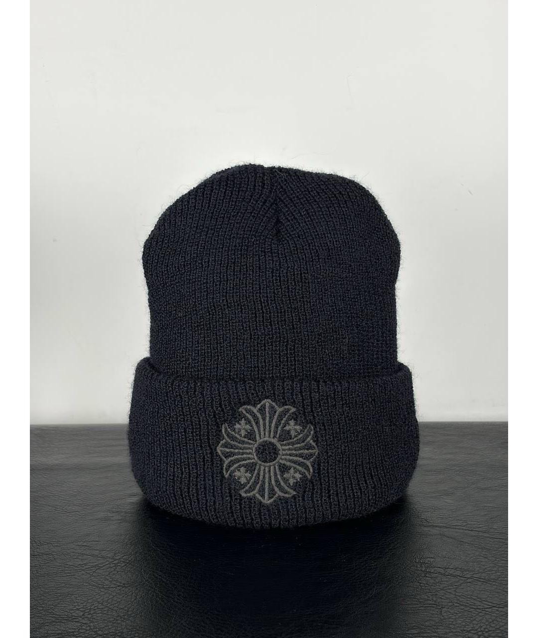 CHROME HEARTS Черная шерстяная шапка, фото 6