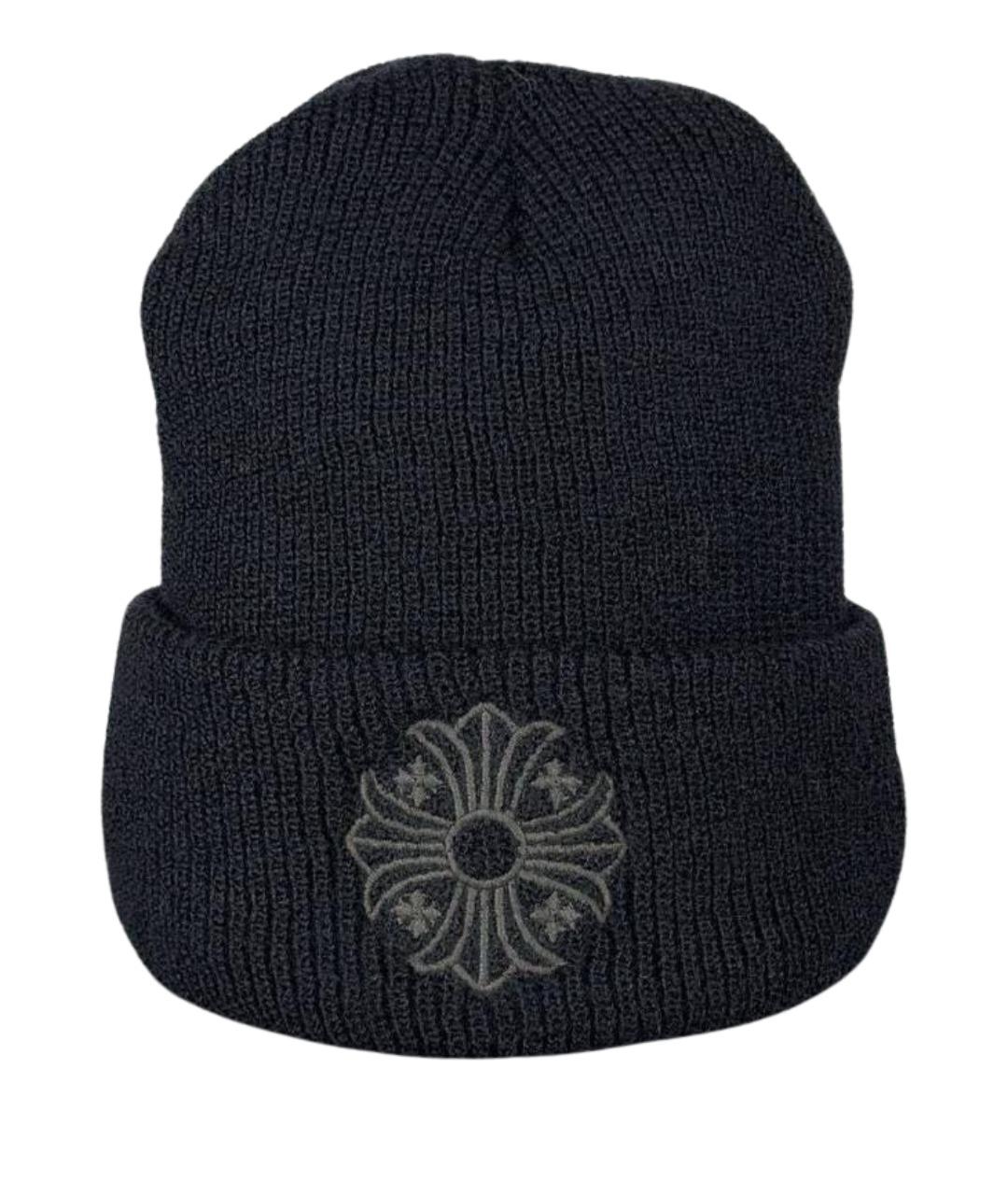 CHROME HEARTS Черная шерстяная шапка, фото 1