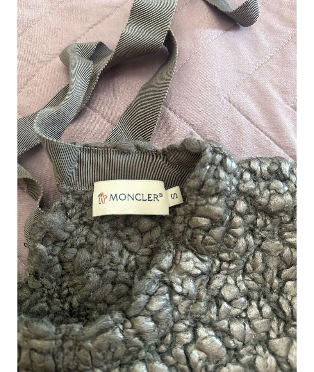 MONCLER Серый шерстяной джемпер / свитер, фото 3