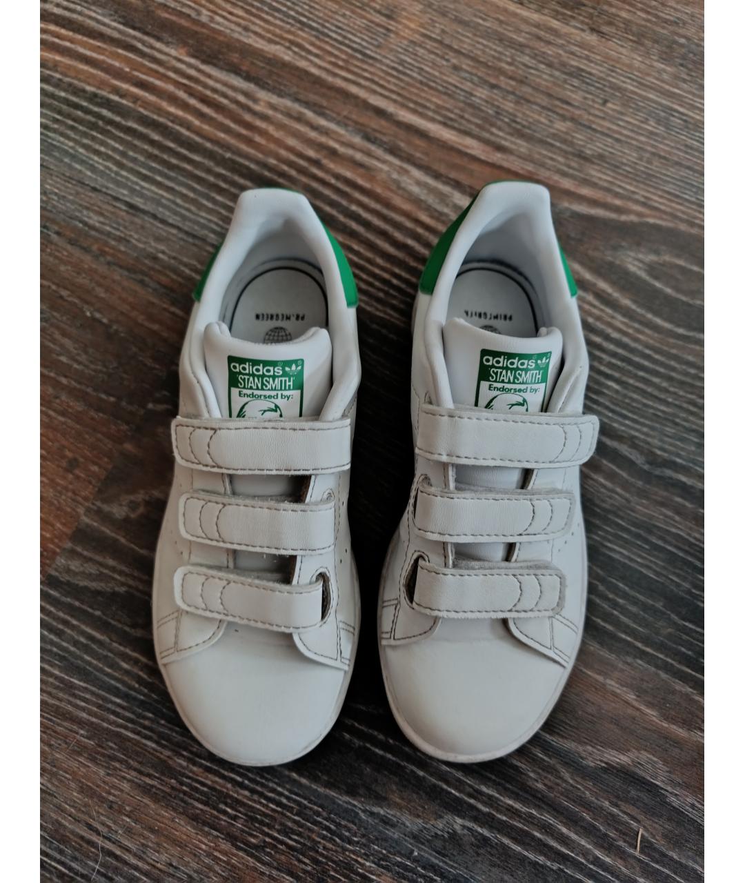 ADIDAS Белые кожаные кеды, фото 2