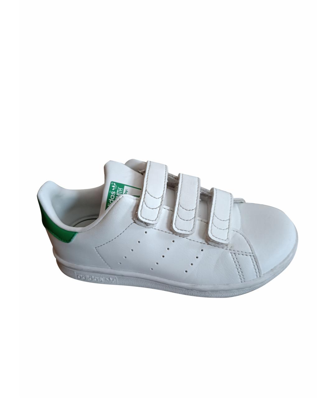 ADIDAS Белые кожаные кеды, фото 1