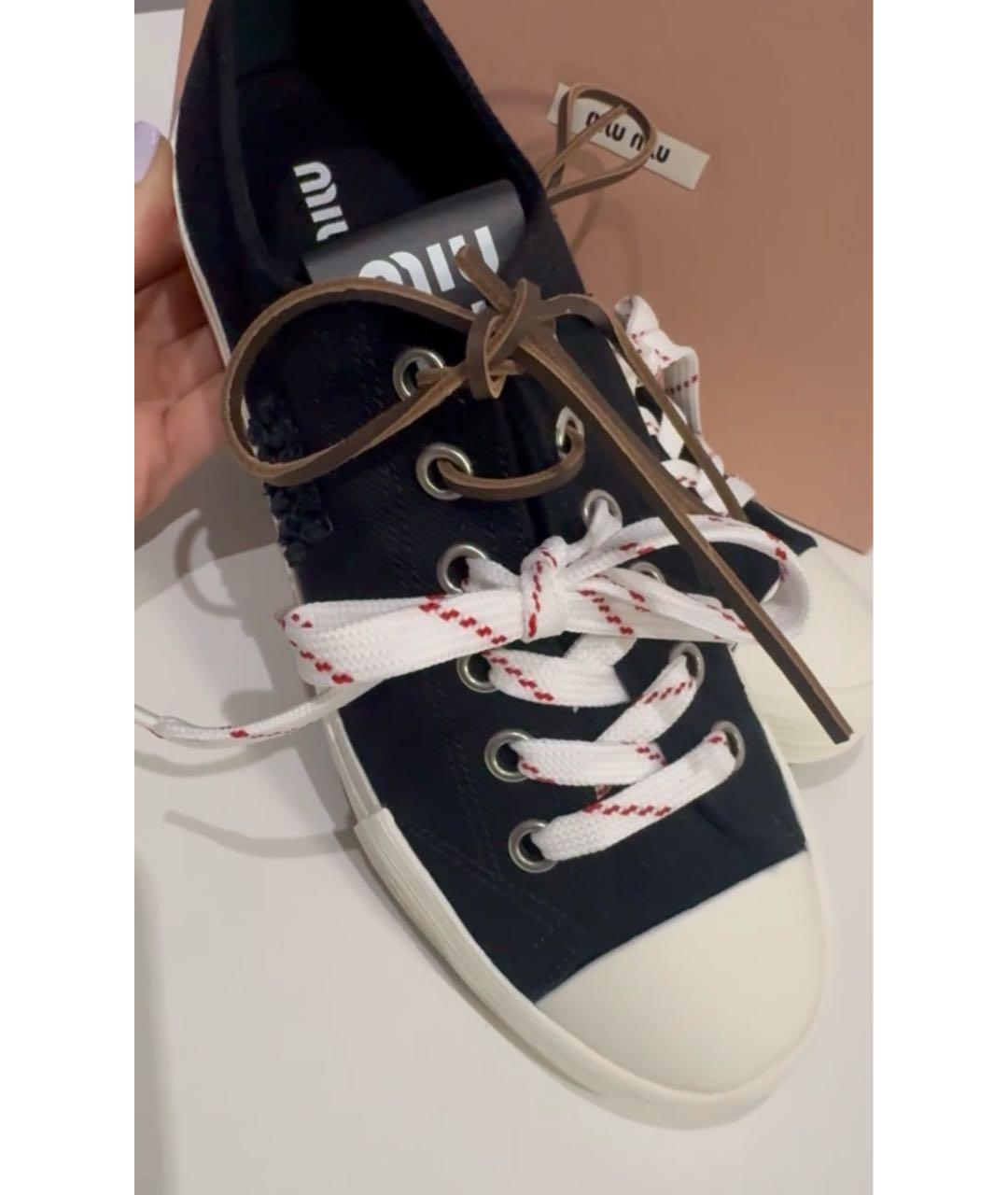 MIU MIU Черные кеды, фото 6