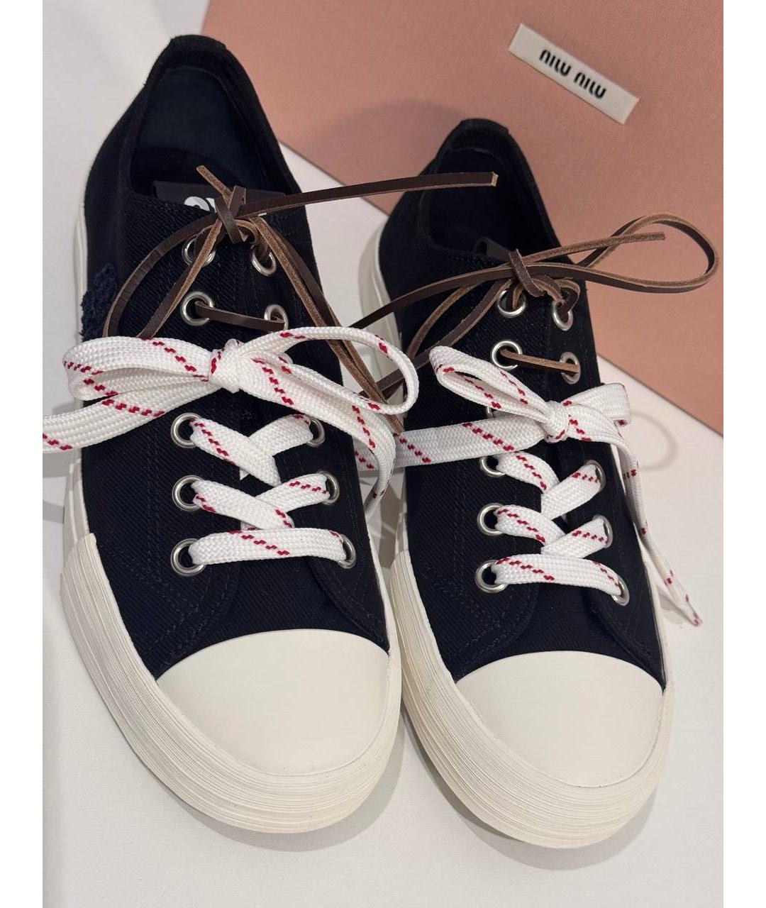 MIU MIU Черные кеды, фото 2