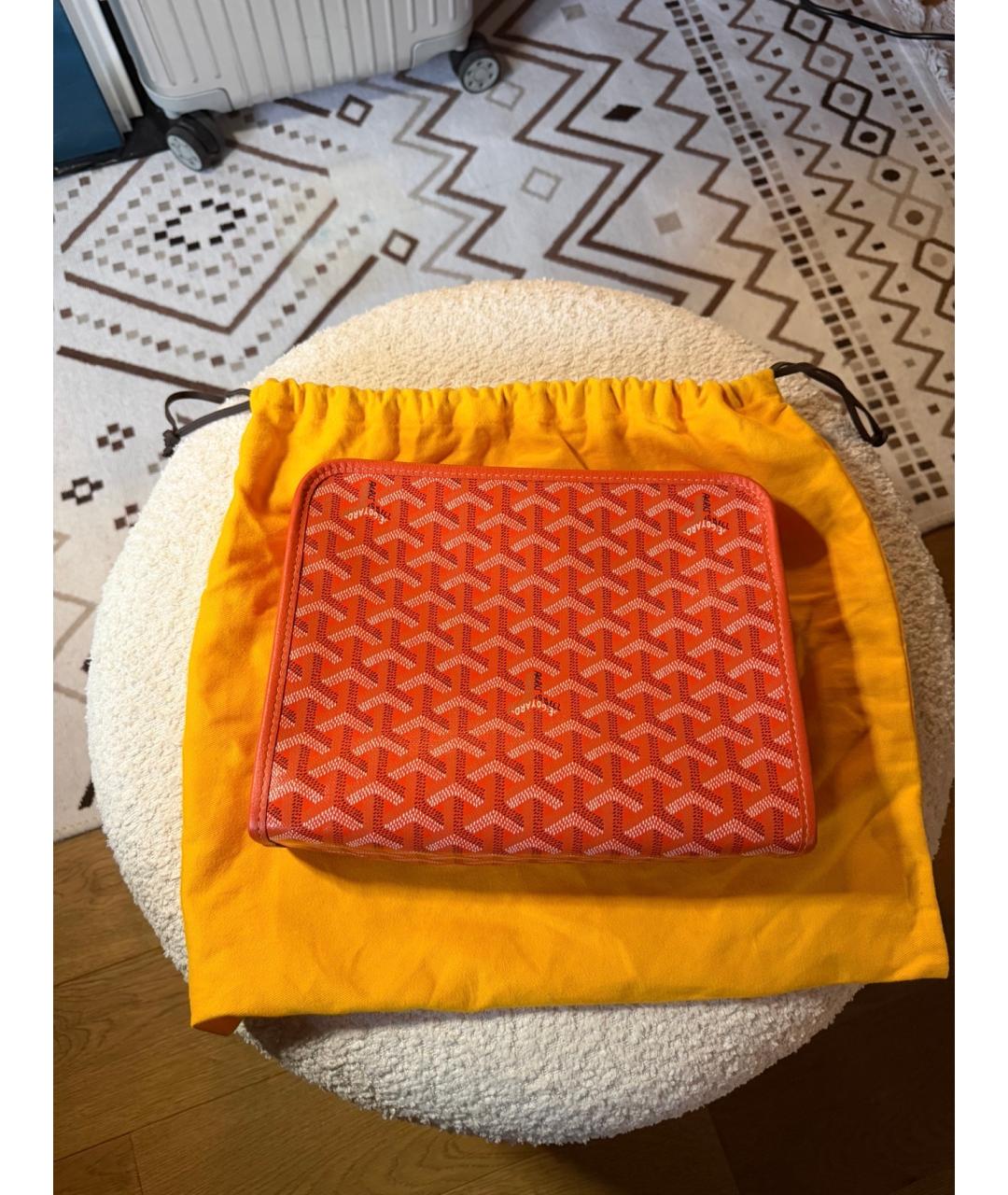 GOYARD Оранжевая барсетка, фото 2