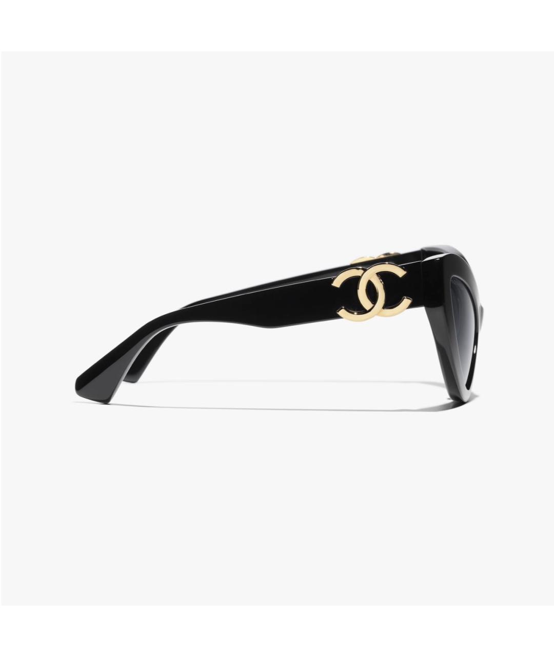 CHANEL Черные пластиковые солнцезащитные очки, фото 5
