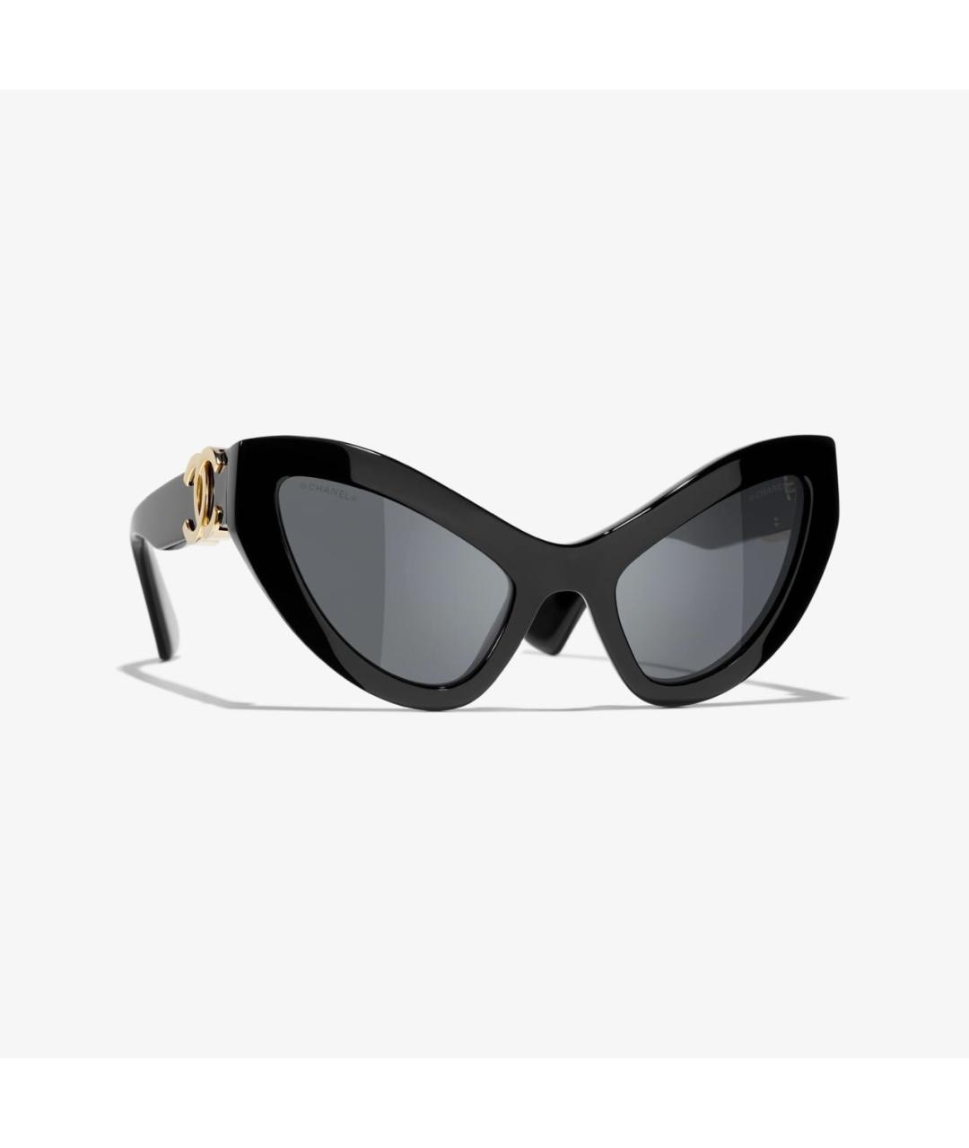 CHANEL Черные пластиковые солнцезащитные очки, фото 8
