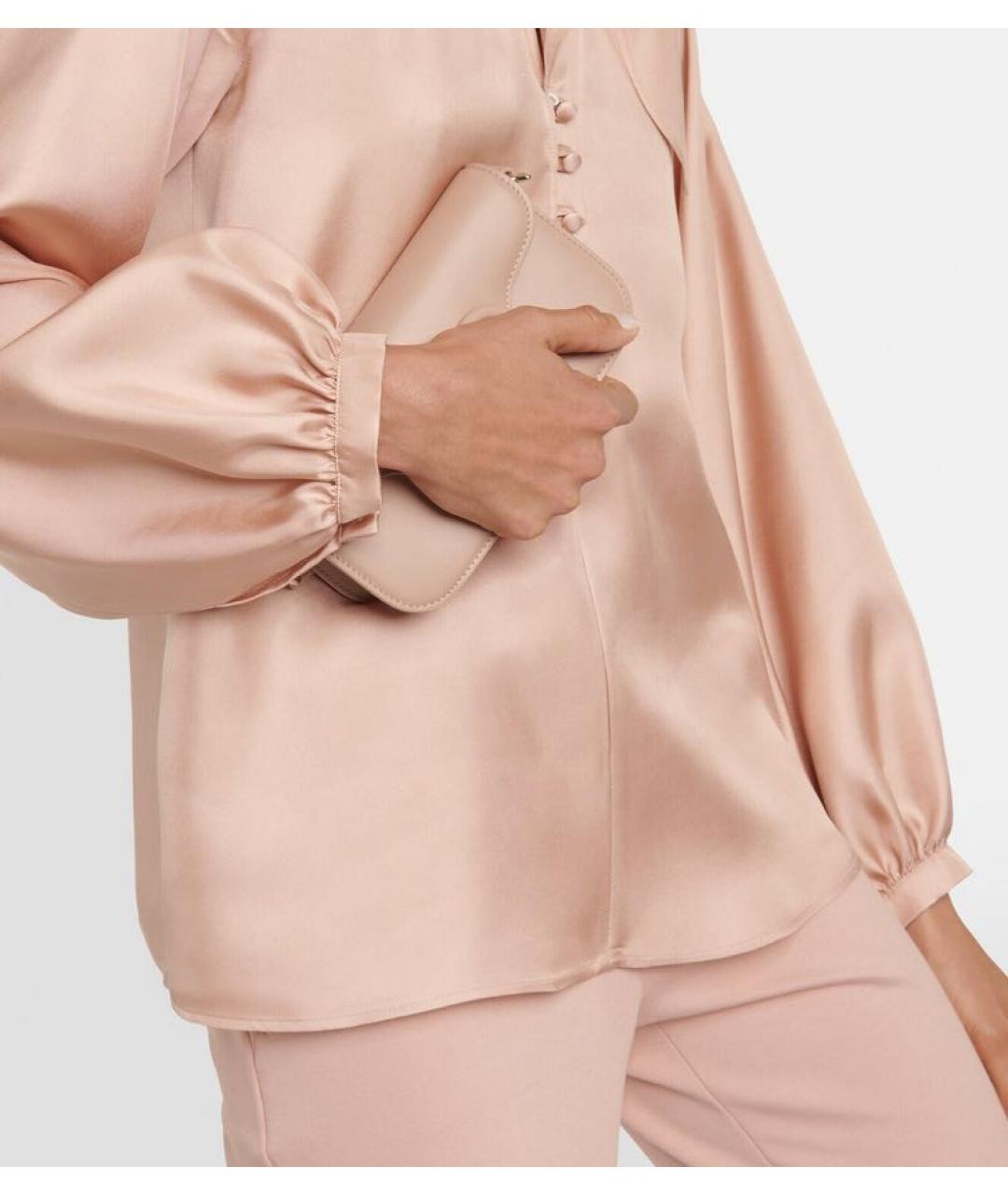 MAX MARA Бежевая шелковая блузы, фото 3