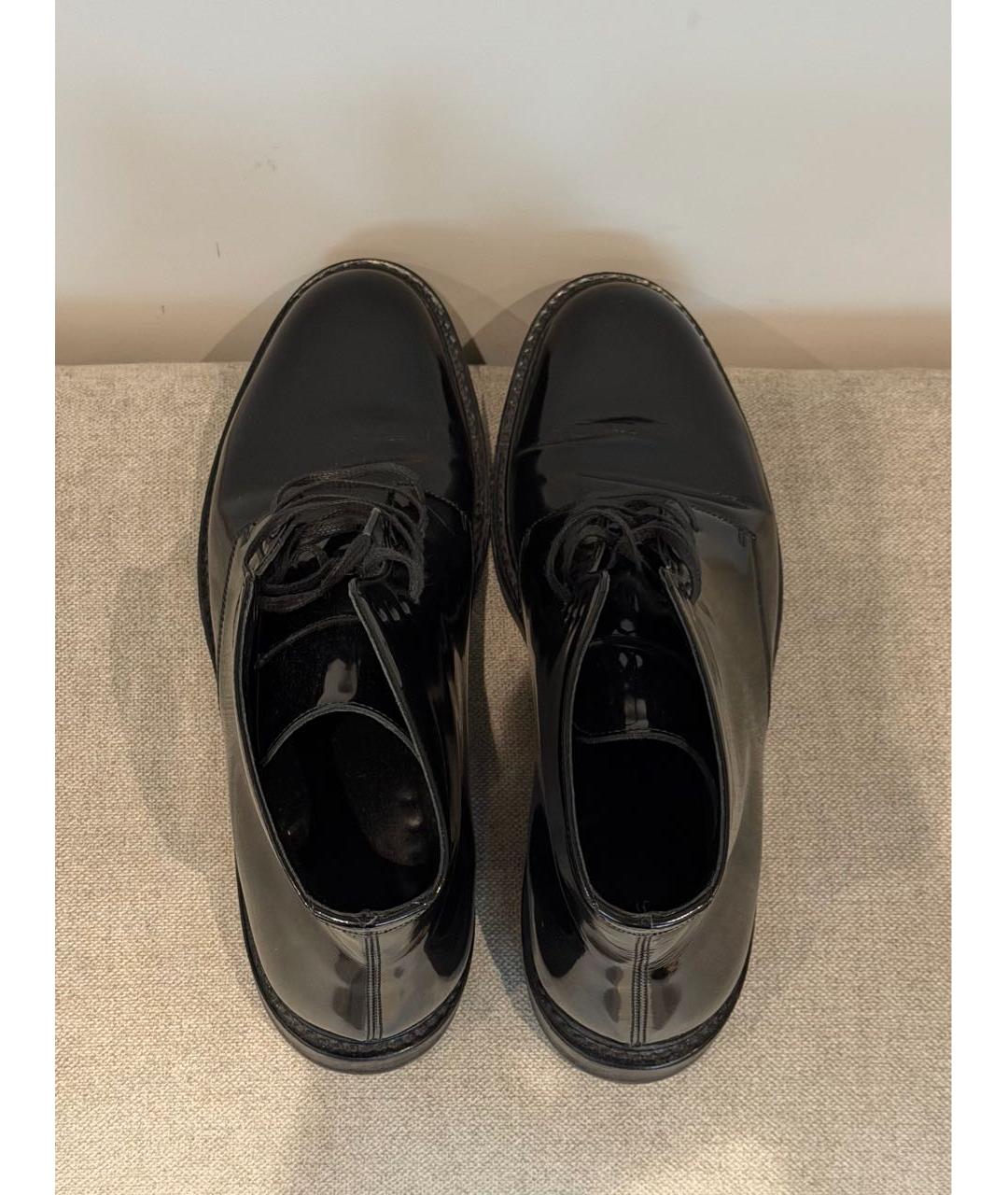 SAINT LAURENT Черные ботинки из лакированной кожи, фото 3