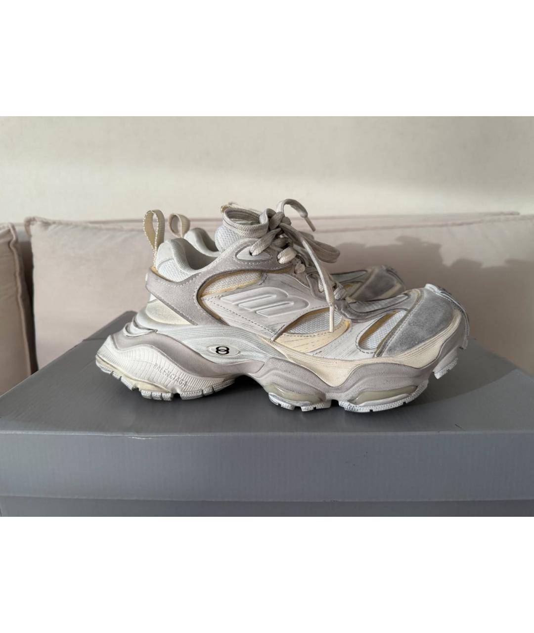 BALENCIAGA Бежевые текстильные кроссовки, фото 8