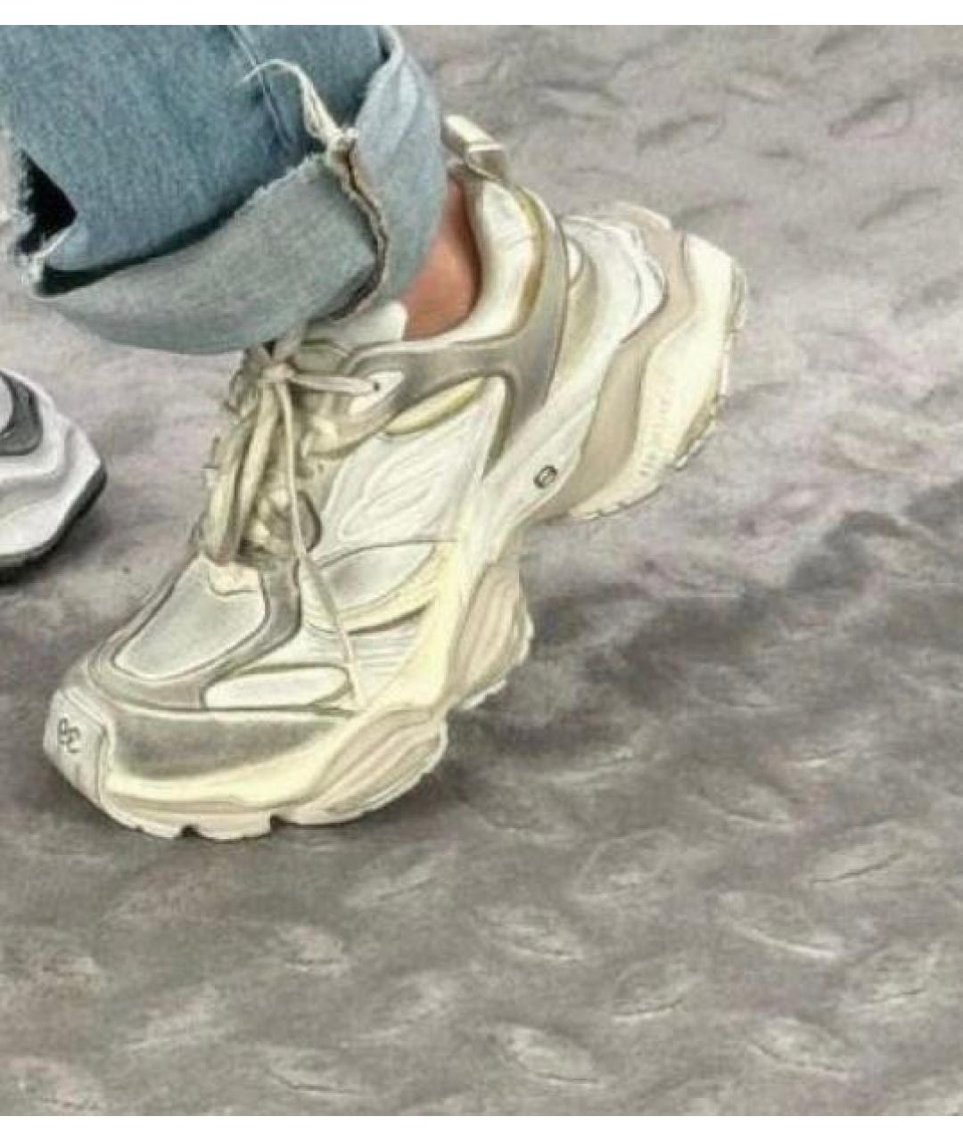 BALENCIAGA Бежевые текстильные кроссовки, фото 4