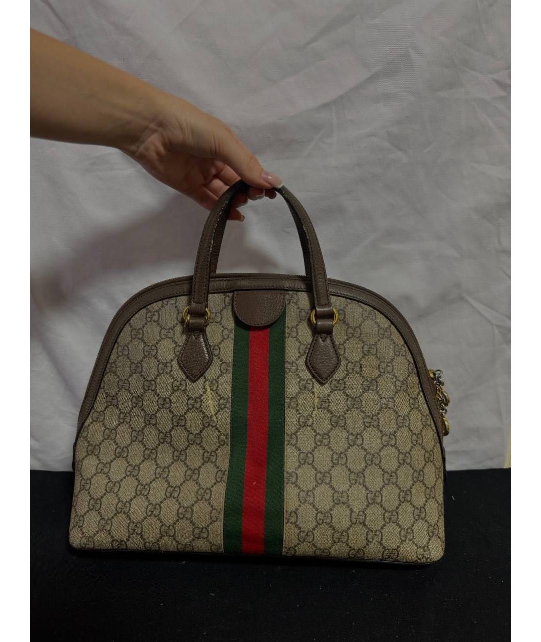 GUCCI Бежевая сумка с короткими ручками, фото 3